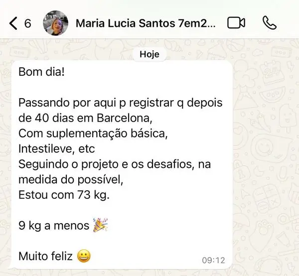 Depoimento de aluna do Projeto 7em2